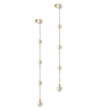 Silver necklace with gold triangle