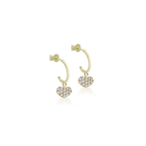 Silver necklace with gold triangle