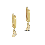 Rectangle Heart Earrings