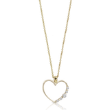 Diamonds Side Heart Necklace