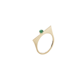 Anello Barra Solitaire Emerald 9kt