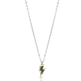 Black Lightning Necklace Man