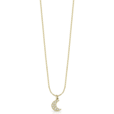 Collana Midi-Luna Pavè 9kt