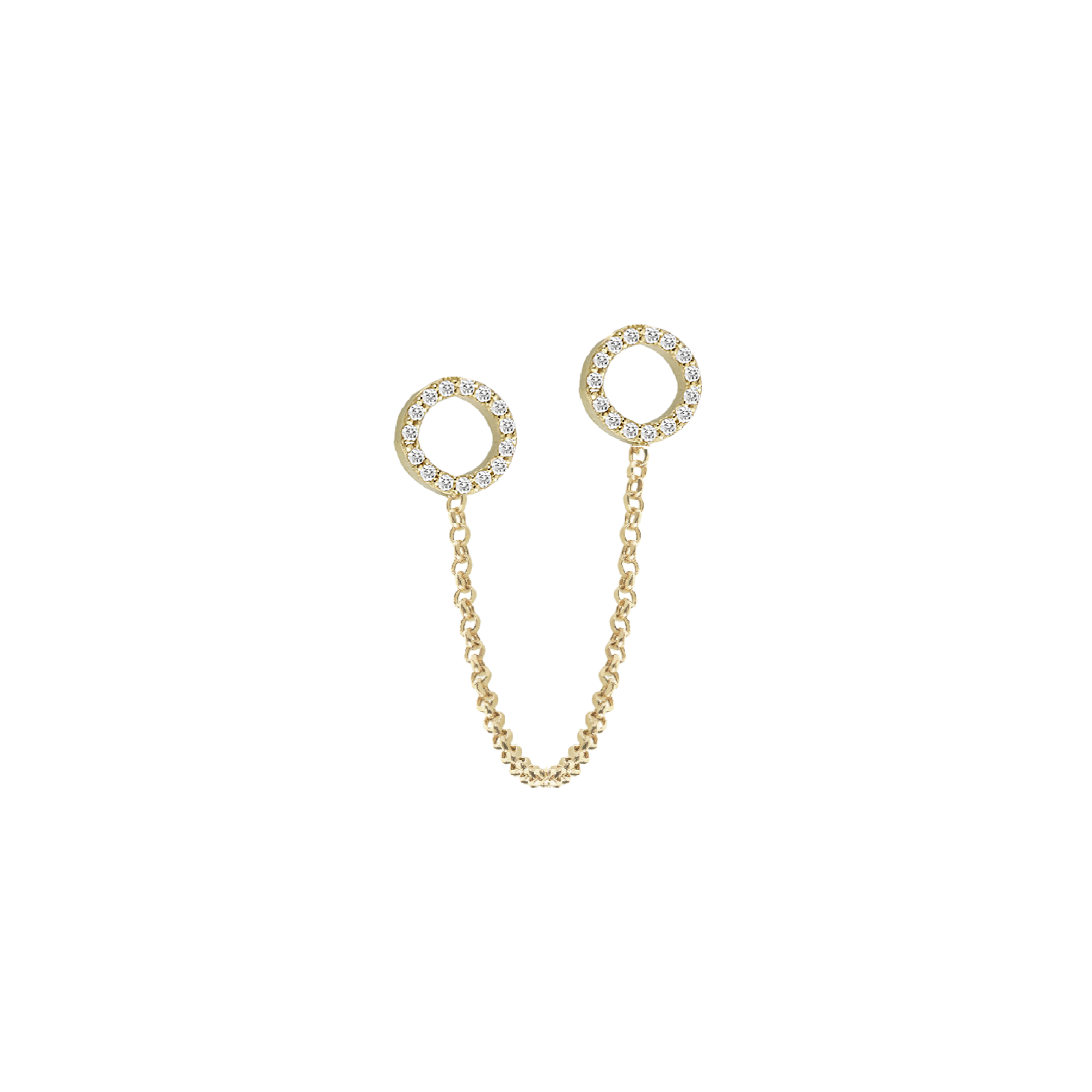 JewelleryBox - Orecchini in oro 9K con cristallo rotondo 2 mm JewelleryBox - Orecchini in oro 9K con cristallo rotondo 2 mm