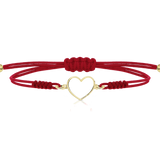 Bracciale cordino e Cuore Traforato