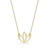 Pierced Lotus Flower Necklace