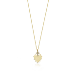 Collana Sacro Cuore Diamond Cross 9kt