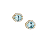 Oval Aquamarine Earrings
