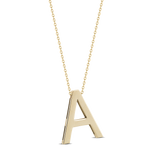 Silver necklace with gold triangle