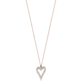 Silver necklace with gold triangle