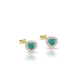 Silver necklace with gold triangle