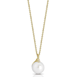 Silver necklace with gold triangle