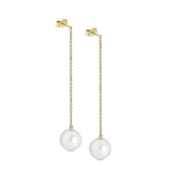 Silver necklace with gold triangle