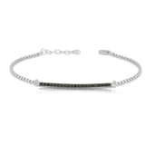 Gold bracelet with star-shaped pendant with zircons