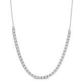Silver necklace with gold triangle