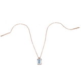 Silver necklace with gold triangle