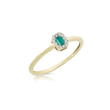 Silver necklace with gold triangle