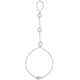 Silver necklace with gold triangle