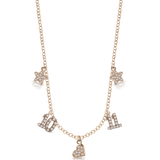 Silver necklace with gold triangle
