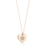 Diamonds in Heart Necklace