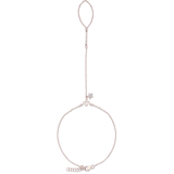 Silver necklace with gold triangle