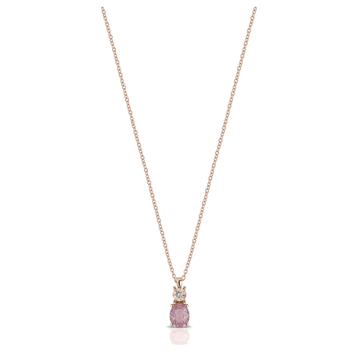 Silver necklace with gold triangle