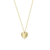 Necklace in 18 kt gold with letter pendant and white diamonds