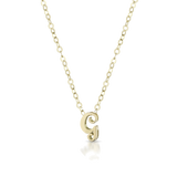 Gold necklace with initial pendant