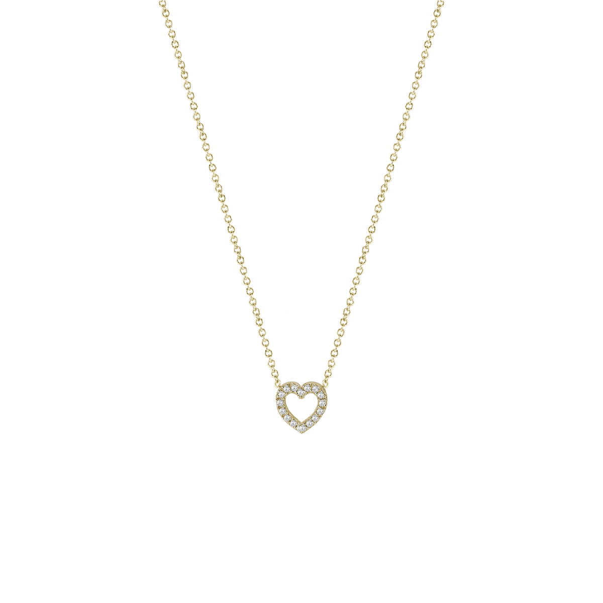 Silver necklace with gold triangle