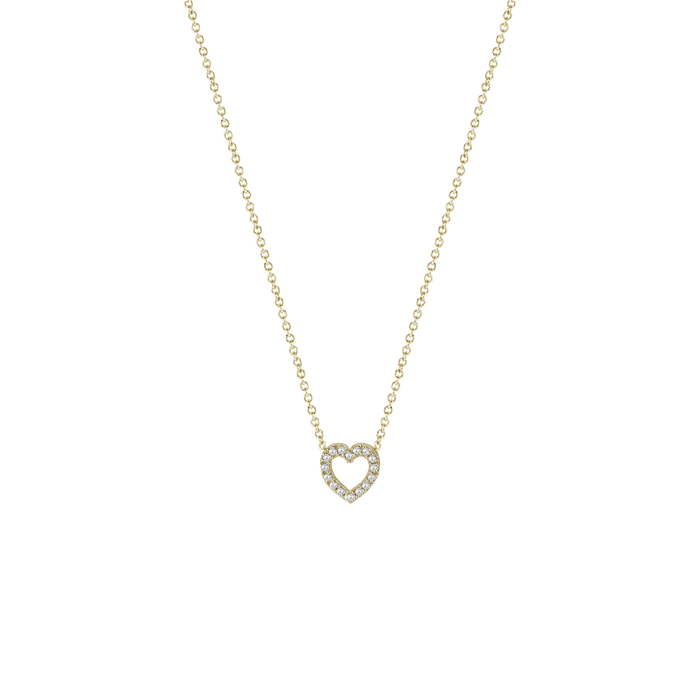 Silver necklace with gold triangle