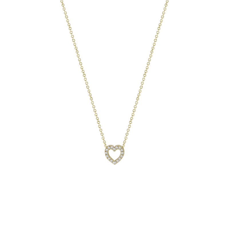 Silver necklace with gold triangle