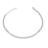 Bracciale tennis  in oro bianco 18 kt  diamanti bianchi