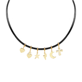 Yellow Gold Charm Necklace 