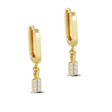 Boucles d'oreilles mini rectangulaires