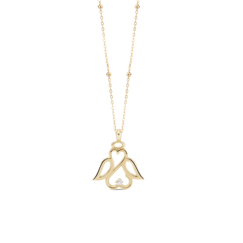 Diamond Angel Pendant Necklace