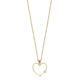 Diamond Side Heart Necklace