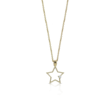 Collier latéral étoile diamant