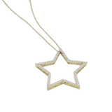 Gold necklace with star-shaped pierced charm