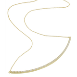 collana oro giallo con barretta curva e diamanti