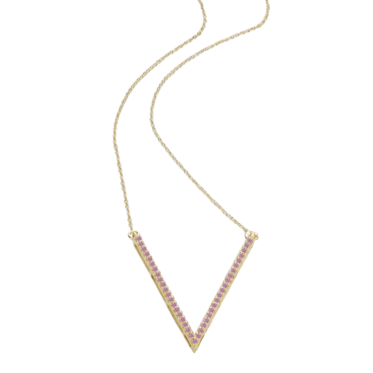 Gold necklace with pointed wand