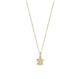 18kt yellow gold necklace with central initial with diamonds 