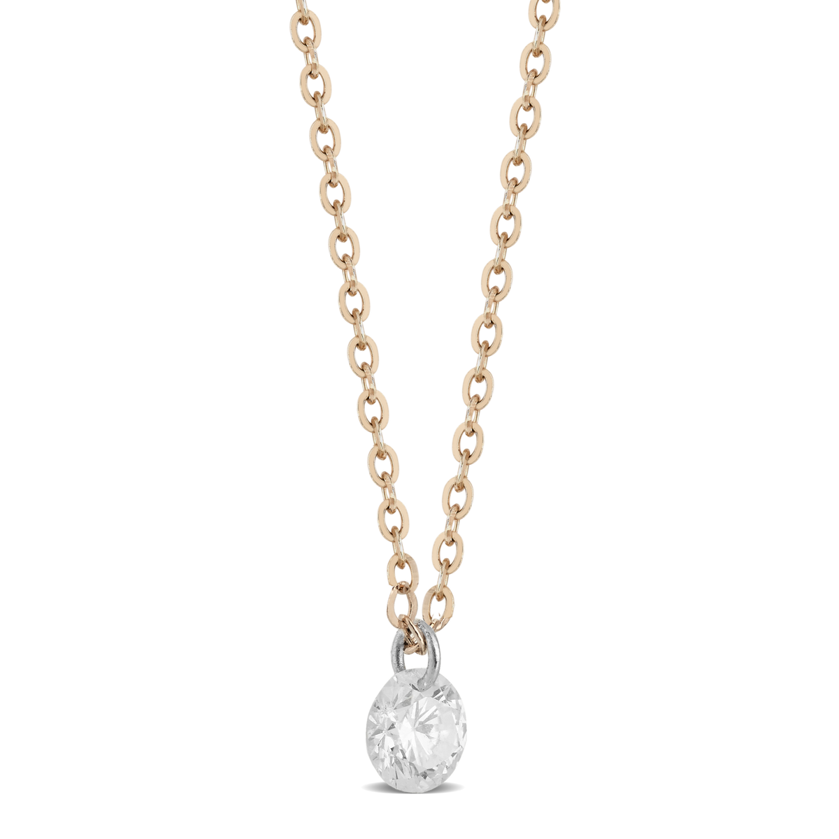 Collana con diamante nudo forma tonda