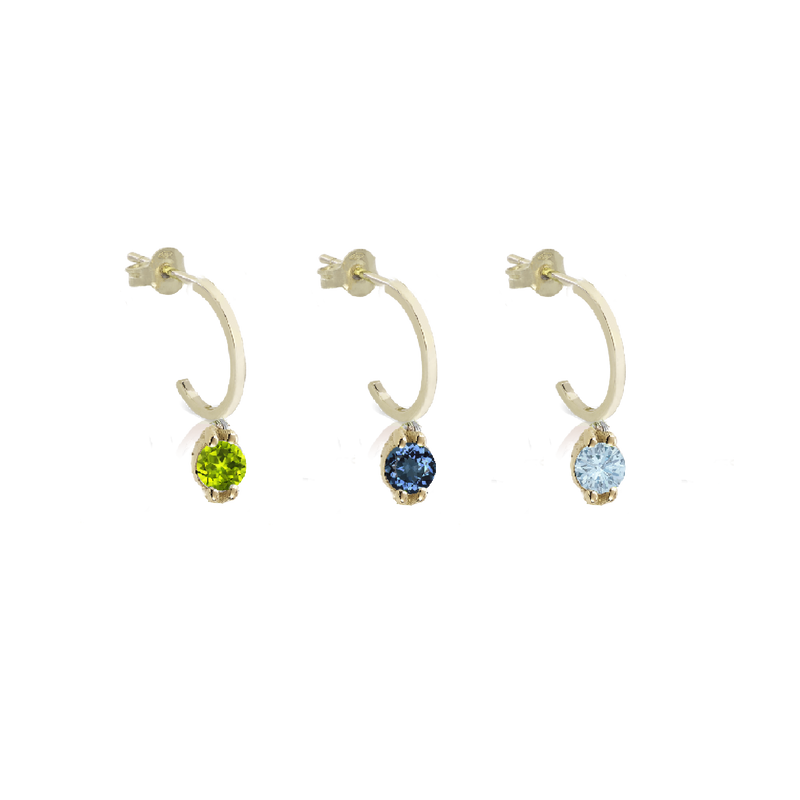 18kt yellow gold earrings with topaz 