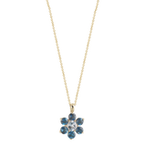 London Blue Flower Necklace 