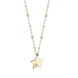 Collier en or avec pendentif en forme d'étoile avec diamant