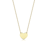 Gold necklace with heart-shaped pendant