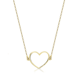 Gold necklace with heart-shaped pendant