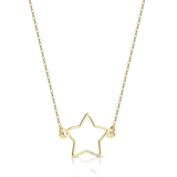 Gold necklace with star-shaped pendant