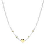 Gold necklace with pearls