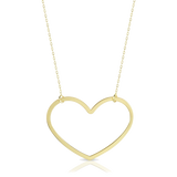 Collar de oro con colgante en forma de corazón